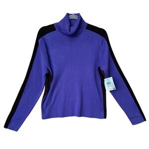 NWT New Marsh Landing Petites Large Long Sleeve Turtle Neck Knit Sweater